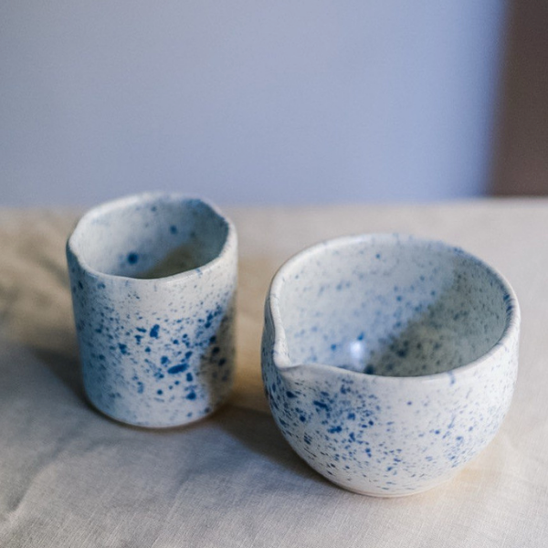 Aozora Matcha Bowl & Yunomi Set
