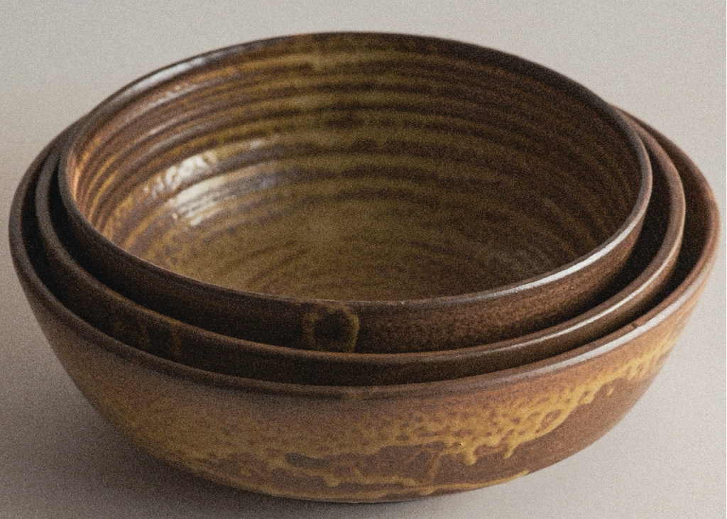 Aurum Stoneware Nesting Bowls: Set of 3