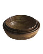 Stoneware Nesting Bowls - Ceramic Bowl Set - Handmade Nesting Bowls